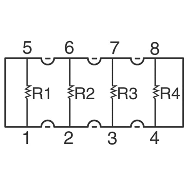 YC124-FR-0733RL YAGEO  Resistor Networks, Arrays